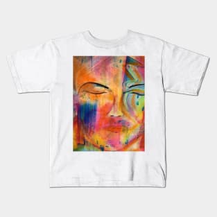 Closedeyes closeup face with closed eyes Kids T-Shirt